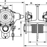 Z420-A, B, C/1t - Jednonosníková kočka Brano Z420 nákres