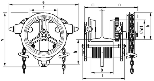 Z420-A,B,C/1,6t – 10t - Jednonosníková kočka Brano Z420 – nosnost 1,6t