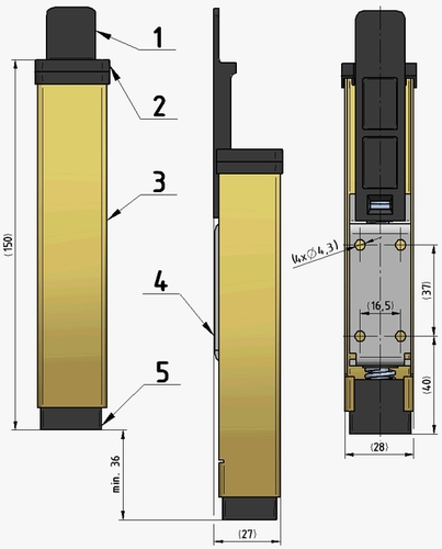 Stavěč dveří Brano K501 – nákres